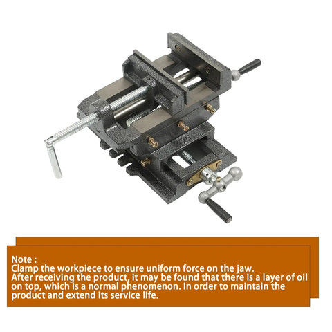 Built Like An Absolute Tank Cross Slide Drill Press Vise with smooth dual axis, solid cast iron design for precision clamping.