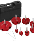 8 Piece PVC Pipe Reamer Set For DIY Pros And Home Projects Includes PPR75 Through PPR400 Sizes Fits Standard One-Half-Inch Drills