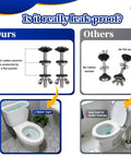 Universal Toilet Tank To Bowl Bolt Repair Kit Four Piece Solid M8 Silver Hardware comparison showing water-tight design and common issues.