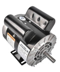 Heavy Duty 2HP Air Compressor Motor With 120 240V Single Phase Power Brings Bang For Your Buck Performance And Smooth Plug And Play Shop Floor Upgrade, close-up view.