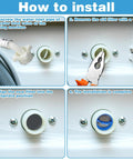Installation steps for washing machine water filter kit inline for inlet valve debris guard with screen filter hose washer.