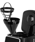 Open filter compartment of 12-Cup Touchscreen Coffee Maker With Glass Carafe, Brew Strength Control, Iced Coffee Mode