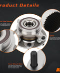 Beefy Front Wheel Hub and Bearing Assembly for Toyota Tundra 2007-2021 and Sequoia 2008-2022, 4WD Only, 5-Lug With ABS details