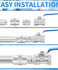 Easy installation of Hex Coupling Pipe Fitting One Half Inch NPT Female To One Half Inch NPT Female Stainless Steel 304