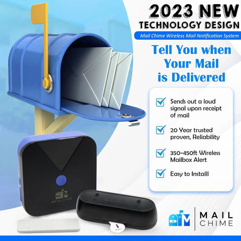 Wireless Mailbox Notification System With Audible Beep And Visual Light, 350 To 450 Feet Range, No Fuss Setup
