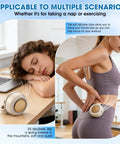 Portable Bladeless Clip On Fan For Waist Or Shirt Hands Free Personal Neck Wearable Cooling Fan in use for nap and exercise