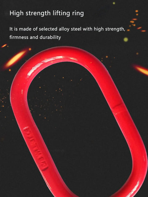 High strength red lifting ring made of alloy steel for durability