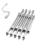 Top Notch Brass Mister Nozzle Extensions 10 Pack 5.9 Inch Flexible Mist Rods Nickel Coated Rust Resistant Spraying Tips.