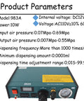 110V Semi Automatic Glue Dispenser With Digital Display And 983A Intelligent Control model specs and parameters shown