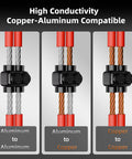Beefed Up Multitap Wire Connector Kit for 2 to 14 AWG Insulated Splice with Dual Aluminum to Copper Ferrules and Allen Hex Ideal for Auto and Marine Wiring 8 Pack Easy Install and Secure Power taps. Copper-aluminum connector compatibility chart