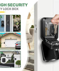 Waterproof Key Lock Box With Code Wall Mount Safe For House Keys Realtors And Garage Spare Keys 12 Digit Keypad Lock Box High Security