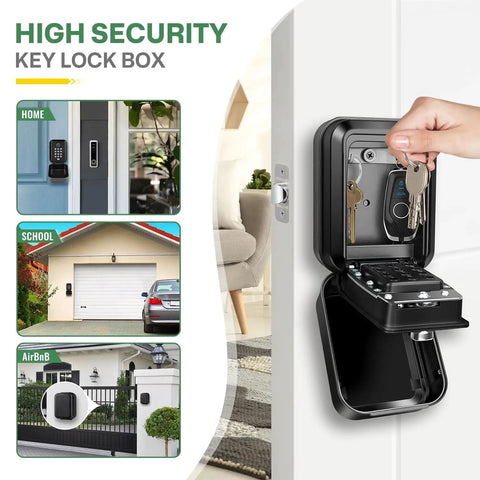 Waterproof Key Lock Box With Code Wall Mount Safe For House Keys Realtors And Garage Spare Keys 12 Digit Keypad Lock Box High Security