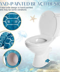 2 Pack Sea Turtle Toilet Bolt Caps Decorative Ceramic Screw Covers For Bathroom Hardware installed on toilet