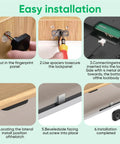 Smart Cabinet Lock With Fingerprint, Bluetooth App And Apple Watch Unlock, Easy DIY Install steps for wooden furniture