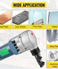 Electric Metal Nibbler Crazy Fast Cuts 380W 1800RPM Heavy Duty Cutter for various materials like metal and glass.