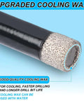 5pc diamond drill bit set with cooling wax coating and hex shanks; brazed diamond bits for tile, ceramic, glass, granite