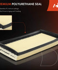 Two Piece Engine Air Filter For Mitsubishi Mirage 2014 2023 Mirage G4 2017 2023 L3 1 2L Flexible Panel Replacement showing polyurethane seal