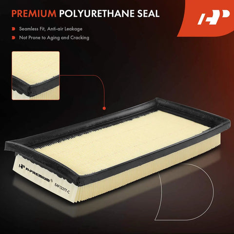Two Piece Engine Air Filter For Mitsubishi Mirage 2014 2023 Mirage G4 2017 2023 L3 1 2L Flexible Panel Replacement showing polyurethane seal