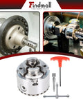 Wood Lathe Chuck Set 2-3/4 Inch Four Jaw Self-Centering Keyed Lathe Chuck With 1 Inch 8 TPI Thread Internal And External Jaws