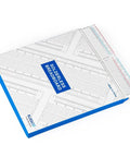 Top view of Six Pack 400 Point Solderless Breadboard Kit For Arduino Projects with clear grid and color-coded rails.