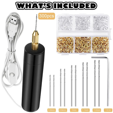 Knock Yourself Out With This Solid 312 Piece Mini Electric Drill Kit Featuring Iron Eye Screws And Bits for crafting and DIY projects.