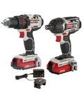 Rock Solid Cordless Drill And Impact Driver Combo Kit packing two powerful tools, 20V Lithium, compact, ideal for DIY projects.