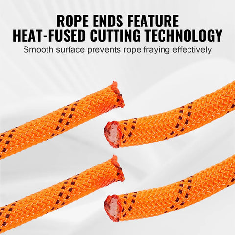 7/16 Inch Double Braid Polyester Rope 150 Ft Heavy Duty Pulling Rope 880 Lbs Break Strength ends with heat-fused technology