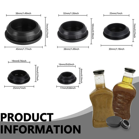 Get This Awesome 24 Piece Black Silicone Rubber Hole Plug Assortment Kit with Secure Box For sealing pipes and machinery holes perfectly. Five practical sizes including five eighths inch to one and half inch make this durable set perfect for any tough. black silicone rubber plug sizes for bottles and holes, 16mm to 38mm