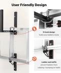 Beefy Side Mount Aluminum Ladder Rack For Enclosed Trailers Built To Last Heavy Duty And Rust Resistant Easy Install Durable Trailer Accessory With Corrosion Resistant Finish And Stainless Steel Bolts, side view