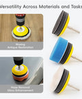 145 Piece 3 Inch Sanding and Polishing Kit for Headlight Restoration with wet dry sanding discs and buffing pads on wood and metal