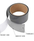 Fiberglass Window Screen Repair Kit Tape With Heavy Duty Adhesive For Windows And Screen Doors Fix Tears And Holes Easy To Apply Waterproof Roll 2 Inch By 80 Inch Grey, showing layers