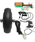 24V 250W brushless hub motor kit with 6.5in road tire wheel, electromagnetic brake, controller and cables