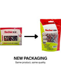 Heavy Duty Universal Wall Anchors For Concrete Brick Drywall And Wood Self Expanding Plugs in new packaging, shown in two different views.