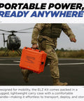 Person carrying Tough As Nails Emergency Medivac Landing Zone Light Kit With Waterproof LED Strobe Markers for Aircraft and Drones