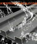 Top-Shelf Heavy-Duty Insulated Aluminum Corrugated Roofing Panels 100 Pack 6.5 Foot Long showing waterproof property with splashes.