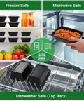 Fifty Pack Of Hundred Piece 24 Oz Meal Prep Containers With Lids Reusable Durable Leakproof And Food Safe Microwave Freezer Dishwasher Safe