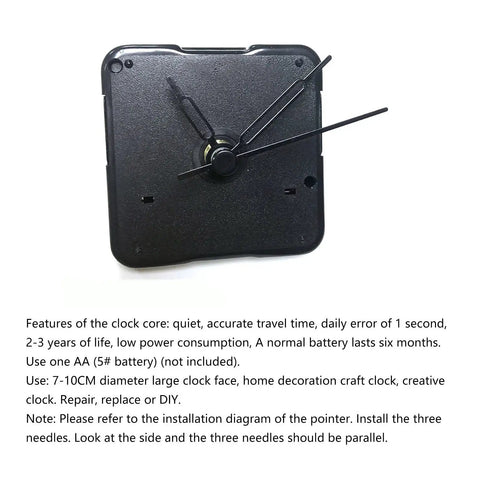 Clock Movement Replacement Part For Wall Clocks, Battery Operated Quartz Mechanism Repair Kit, DIY accessory