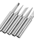 Top Tier Copper Soldering Iron Tips 5 Pack With High Thermal Conductivity And Wear Resistance For Pro Welding Or DIY Projects Plus User Friendly Design That Gets The Job Done Quick And Smooth: Set of five durable copper soldering tips.