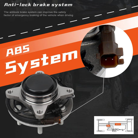 Front Wheel Bearing And Hub Assembly For 2018 2019 2020 Ford F150 Expedition And Lincoln Navigator RWD 6 Lug Low Runout ABS Sensor Compatible 2WD