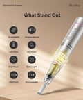 Close-up of Clip On Rechargeable Nail Drill SC320F 30000RPM E File, highlighting features like 30k RPM, low heat, and 4000mAh battery.