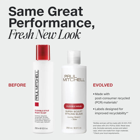 Paul Mitchell Super Sculpt Styling Glaze With Flexible Hold And Quick Drying Shine For All Hair Types, 250ml bottle comparison