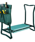 Heavy Duty Folding Garden Kneeler Seat Bench With Thick And Wide Soft Kneeling Pad And Large Tool Pouch Portable Gardener Stool