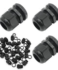 NPT Nylon Cable Gland Set IP68 Waterproof Adjustable 5 to 10mm Cable Diameter 25 Pieces for Waterproof Junction Box and Wire Panel