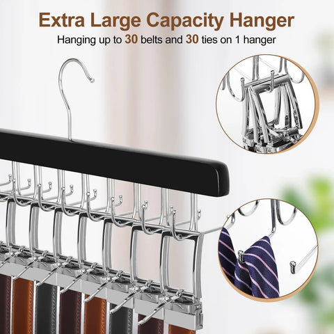 Slick Dual Purpose Closet Rack Hanger With Twenty Heavy Duty Hooks For Belts And Ties Keeps Your Dresser Wardrobe Hella Organized And Wrinkle Free Hat Storage