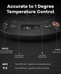 Control panel of Gooseneck Electric Kettle With One Degree Fahrenheit Precision Temperature Control 100 To 212 F 1200W Fast Heat Up