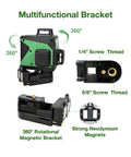 3x360 Rotary Laser Level With Green Beam Self Leveling One Horizontal And Two Vertical Planes Multifunctional bracket details