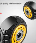 Built Tough Heavy Duty Caster Wheels With Dual Lock Brakes For Furniture And Workbenches, Top Plate Swivel Casters With Brake, close-up view