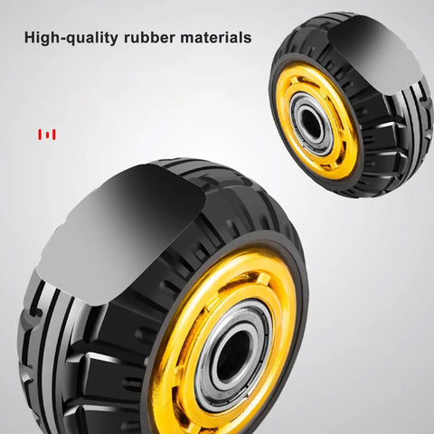 Built Tough Heavy Duty Caster Wheels With Dual Lock Brakes For Furniture And Workbenches, Top Plate Swivel Casters With Brake, close-up view