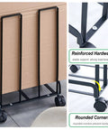 Carton Stand For Boxes With Swivel Wheels And Locking Casters On The Go Portable Cardboard Storage Cart Black Finish