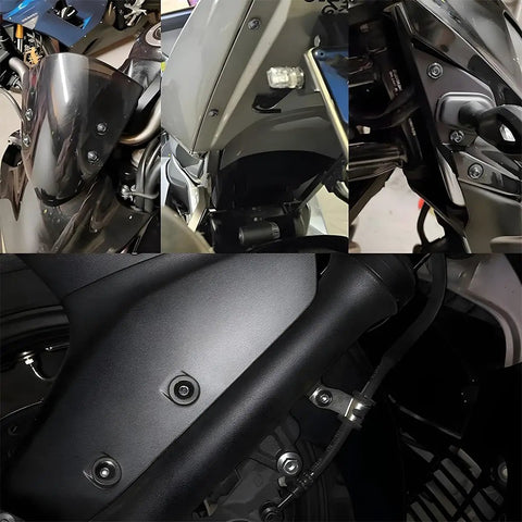 177 Piece Aluminum Bike Fairing Bolt Kit With Colorful Anodized Fasteners for motorcycle windshield and fairing attachment